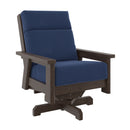 Charleston High Back Swivel Arm Chair - Chocolate