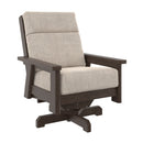 Charleston High Back Swivel Arm Chair - Chocolate