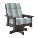 Charleston High Back Swivel Arm Chair - Chocolate
