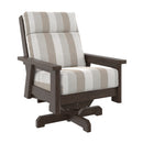 Charleston High Back Swivel Arm Chair - Chocolate