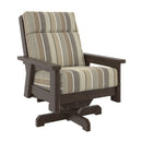 Charleston High Back Swivel Arm Chair - Chocolate
