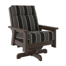 Charleston High Back Swivel Arm Chair - Chocolate