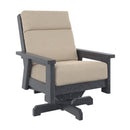 Charleston High Back Swivel Arm Chair - Slate Grey