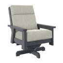 Charleston High Back Swivel Arm Chair - Slate Grey