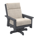 Charleston High Back Swivel Arm Chair - Slate Grey