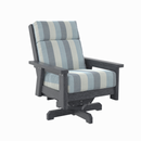 Charleston High Back Swivel Arm Chair - Slate Grey