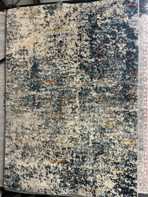 Annette Cream/Blue Area Rug 5x7